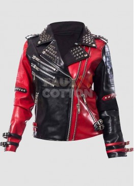 Harley Quinn Psychotic Studded Leather Jacket